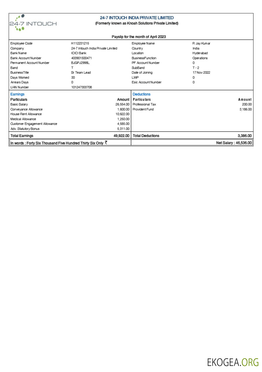 Modèle de fiche de paie Intouch India 24h 24 et 7j 7 aux formats Word et PDF.pdf, 1